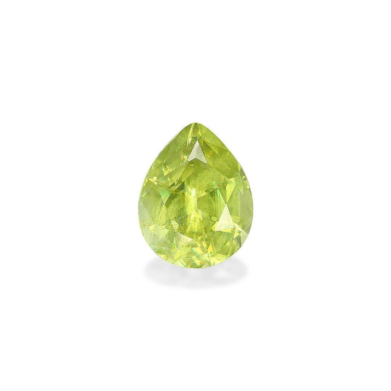 Sphene taille Poire Moderate Yellowish Green 2.62 carats