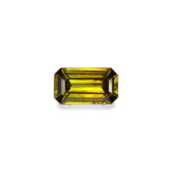 垫形切割的中度黄绿色Sphene，4.29克拉