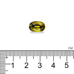 Sphene ovale snit matig geelachtig groen 4,67 karaat