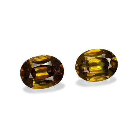 Esfena taille OVALE Moderate Yellowish Green 8.17 carats