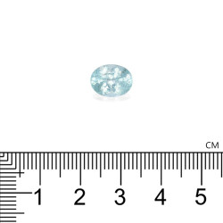 Ovale Baby Blauwe Paraiba Toermalijn van 2,47 karaat