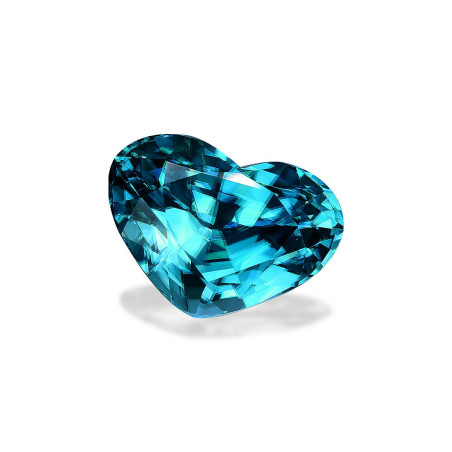 HEART-cut Blue Zircon Blue 21.89 carats
