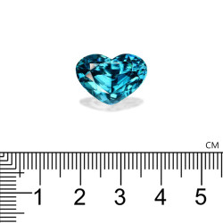 Blauwe Zirkoon hartvormige snit Blauw 21,89 karaat