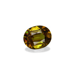 Sphene ovale snit matig geelachtig groen 10,33 karaat