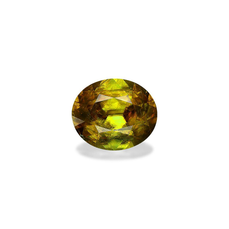 Sphene taille OVALE Moderate Yellowish Green 6.52 carats