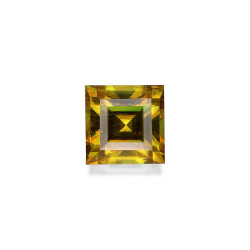 方形中度黄绿色Sphene，1.57克拉