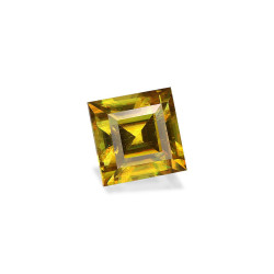 Sphene vierkante snit Matig Geelachtig Groen 1,57 karaat