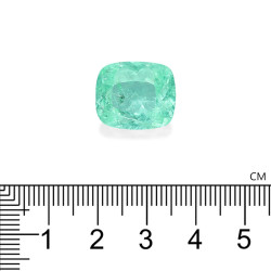 Paraiba Toermalijn Kussen Geslepen Groen 12.65 karaat