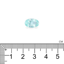 Tourmaline Paraiba lengte OVAL Blaugr&uuml;n 2.90 karaten