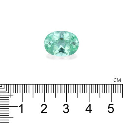 Ovale geslepen Paraiba-toermalijn Cotton Green van 7,46 karaat