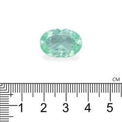 Tourmaline Paraiba lengte OVAL Baumwollgr&uuml;n 11.94 karaten