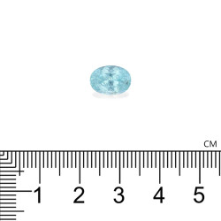 Ovale geslepen Teal Blue Paraiba Toermalijn van 2,47 karaat