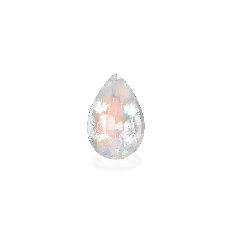 Pear-cut rainbow moonstone White 2.95 carats