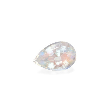 Pear-cut rainbow moonstone White 2.95 carats