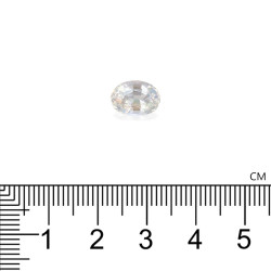 ovaalvormige witte regenboog maansteen van 2,34 karaat