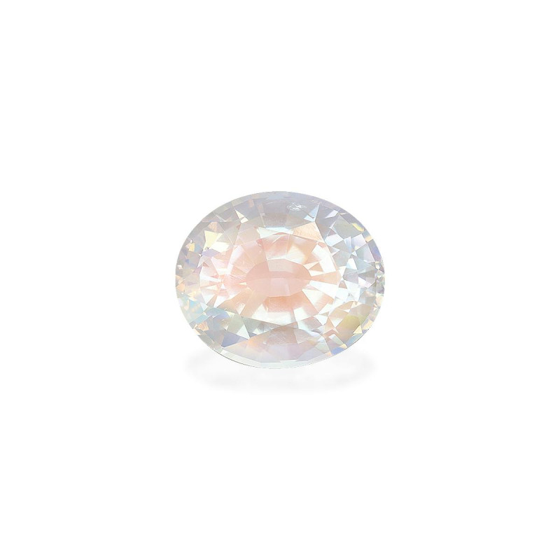 ovaalvormige witte regenboog maansteen van 5,70 karaat