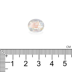 ovaalvormige witte regenboog maansteen van 5,70 karaat