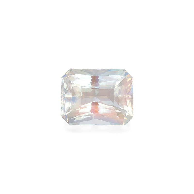 RECTANGULAR-cut rainbow moonstone White 6.30 carats