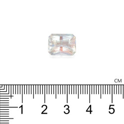 RECTANGULAR-cut rainbow moonstone White 6.30 carats