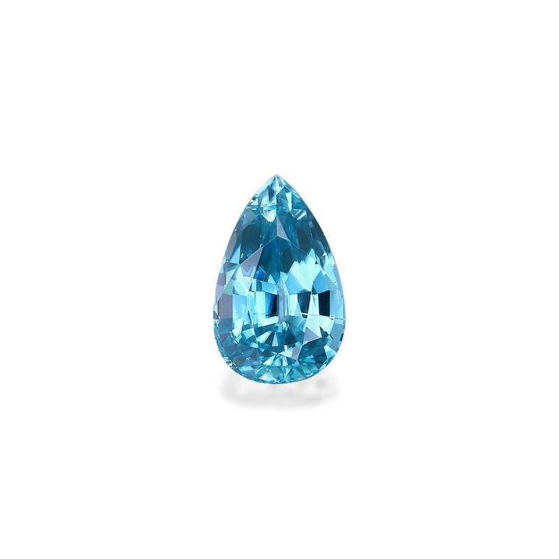 Zircon Bleu taille Poire Bleu 4.03 carats