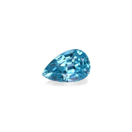 Blauer Zirkon lengte Birne Blau 4.03 karaten