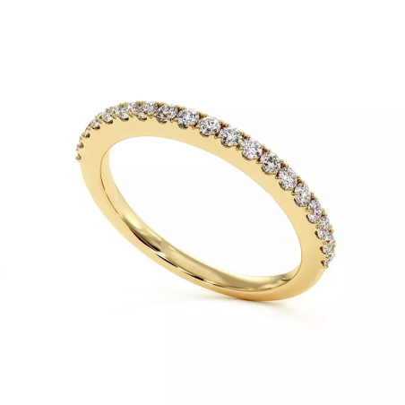 vente flash : Demi Alliance Diamants LOVE or jaune  diamant blanc