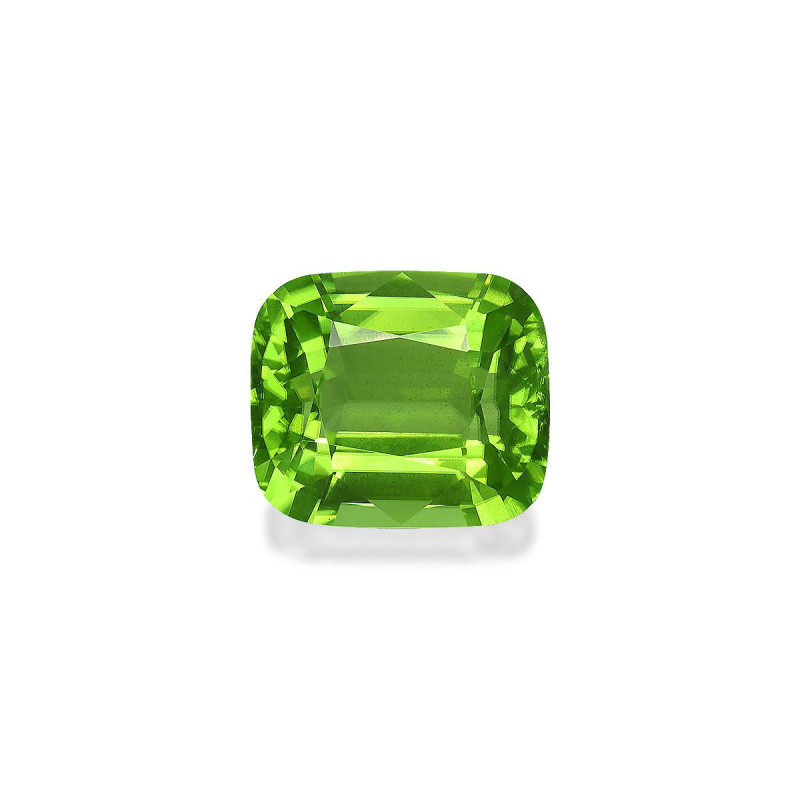 CUSHION-cut Peridot Lime Green 9.17 carats