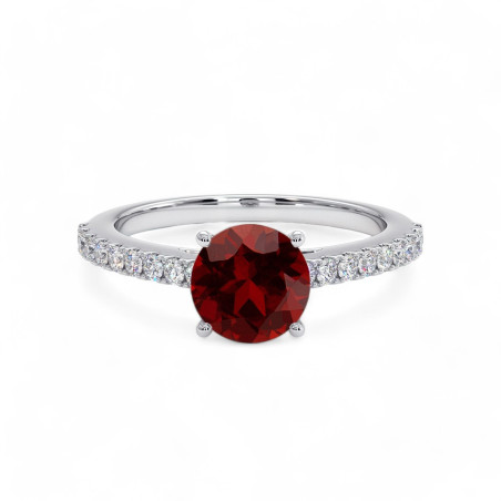 Geburtstags Ring JANUAR ELLE Granat
