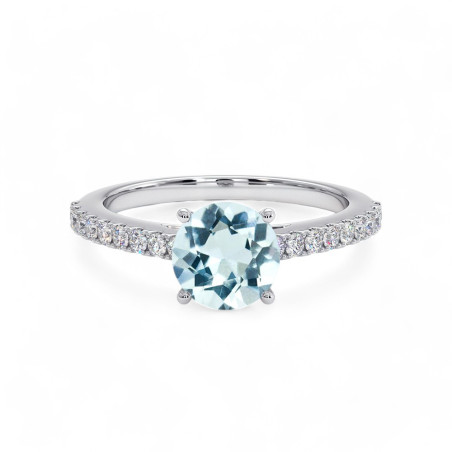 Anillo de Aniversario MARZO ELLE Aguamarina