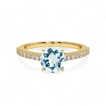 Geburtstags Ring MÄRZ ELLE Aquamarin
