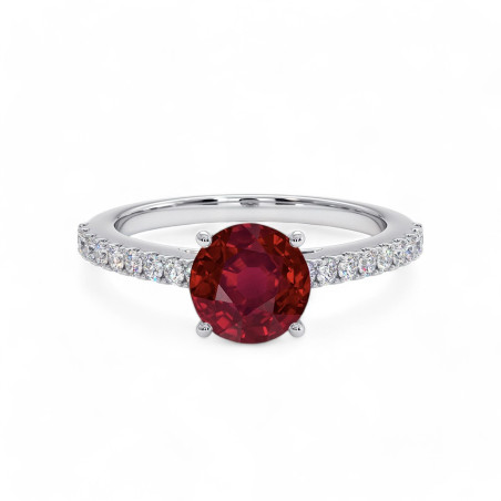 خاتم ELLE ذكرى يوليو الياقوت الأحمر