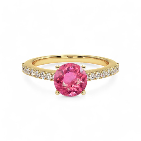 خاتم ELLE ذكرى أكتوبر التورمالين