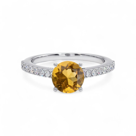 Bague Anniversaire NOVEMBRE ELLE Citrine