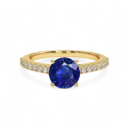 Bague Anniversaire SEPTEMBRE ELLE Saphir Bleu