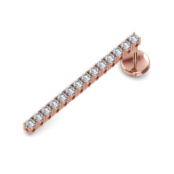 Hangende Diamanten Oorbellen Promesse 1 Rij