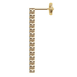 Single-Row Diamond Drop Earrings in 18K Gold | Celinni