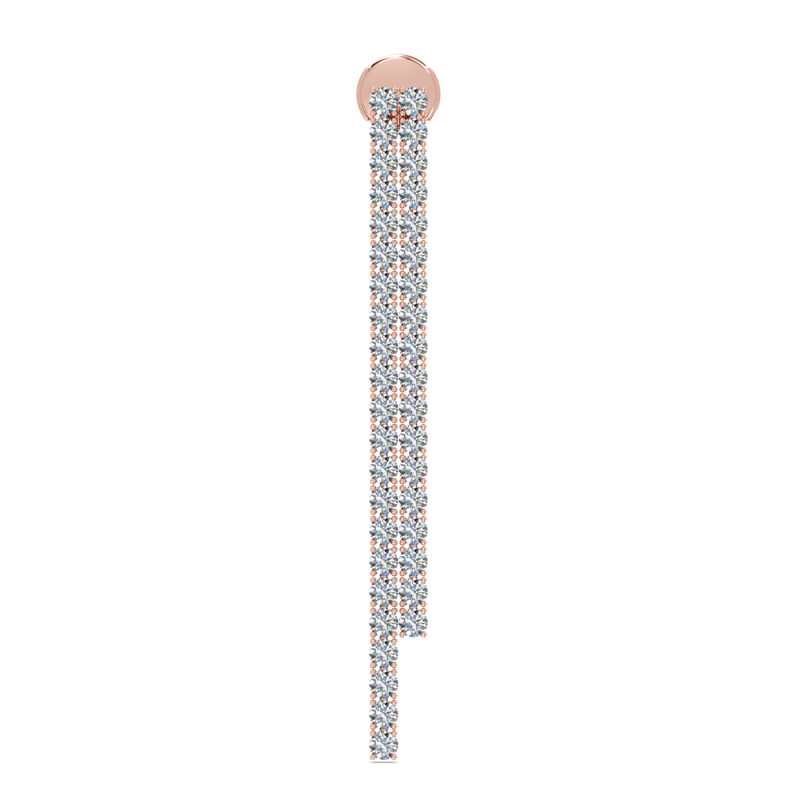 Pendientes de Diamantes Pendientes Promesse 2 Filas