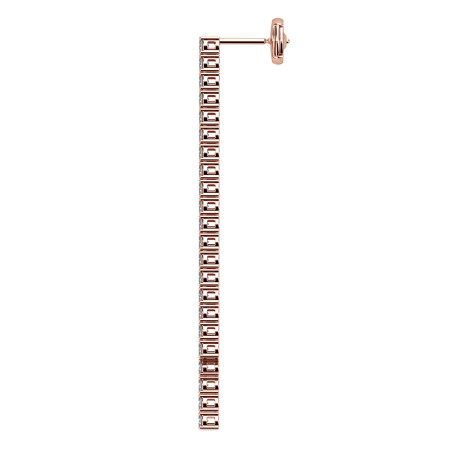 Boucles d'Oreilles Diamants Pendantes Promesse 2 Rangs