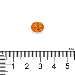 spessartite الحجم بيضاوي Intense Orange 3.88 