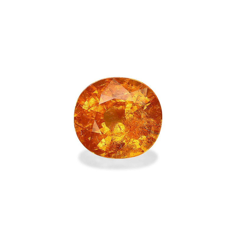 ovale oranje spessartiet van 8,83 karaat
