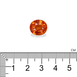 ovale oranje spessartiet van 9,42 karaat