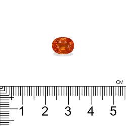 spessartite الحجم بيضاوي البرتقالي 3.25 