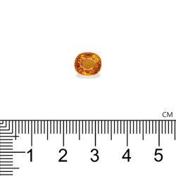 spessartite الحجم بيضاوي البرتقالي 3.09 