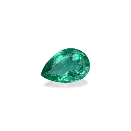 Pear-cut Zambian Emerald Green 1.39 carats