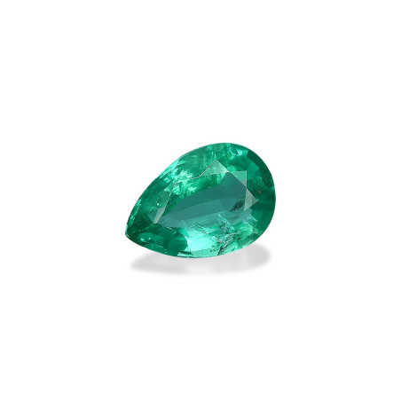 Pear-cut Zambian Emerald Green 1.34 carats