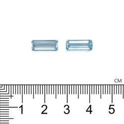 Rechthoekig geslepen Aquamarijn Baby Blauw 2.97 karaat