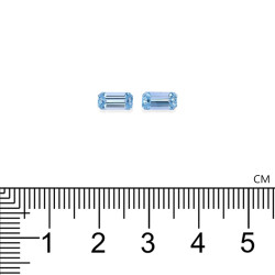 Rechthoekig geslepen Baby Blauwe Aquamarijn van 1,24 karaat
