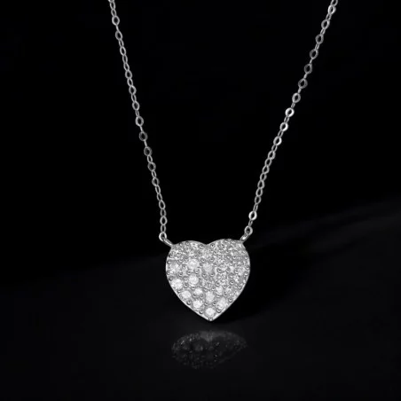 Vente Flash : Pendentif Emy en or blanc 18 carats avec diamants naturels Vente Flash : Pendentif Emy en or blanc 18 carats avec diamants naturels