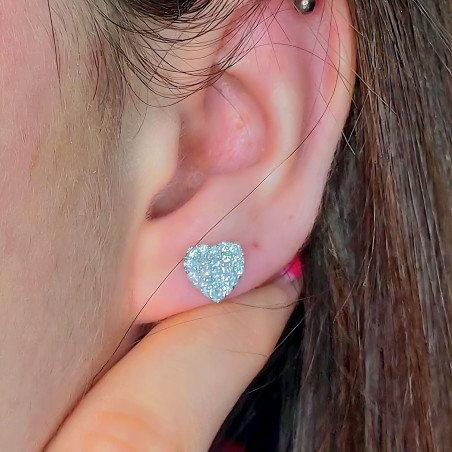 Vente Flash : Boucles d'oreilles EMY or blanc 18 carats avec diamants naturels Vente Flash : Boucles d'oreilles EMY or blanc 18 carats avec diamants naturels