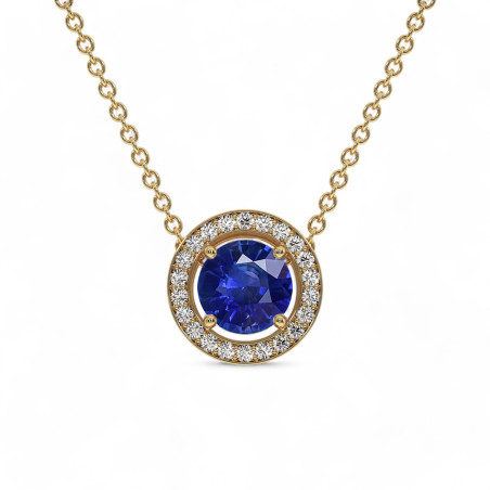 Anh&auml;nger Mon amour Blauer Saphir